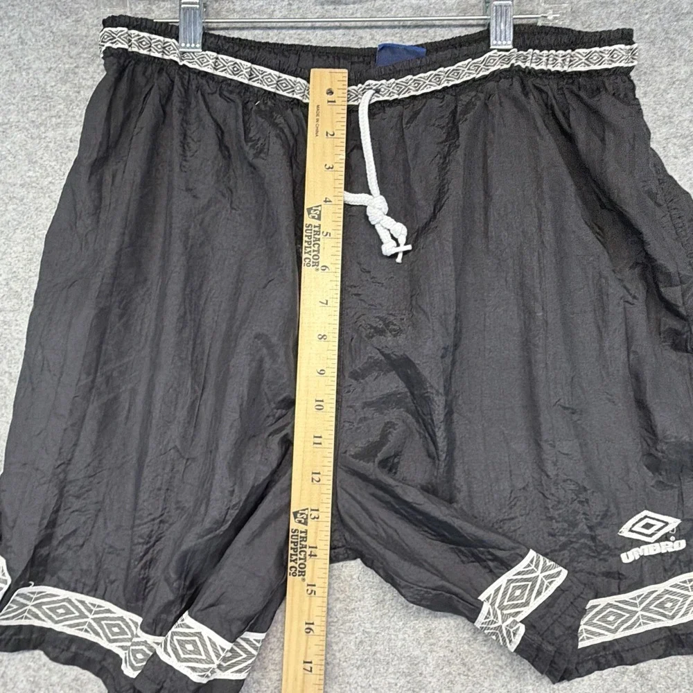 Vintage 90s Umbro Soccer Shorts Adult XL Black Made In USA